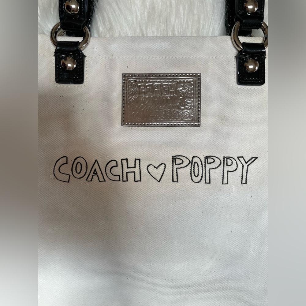 COACH Poppy Chan PEPPER Canvas Tote Bag - Picture 7 of 15